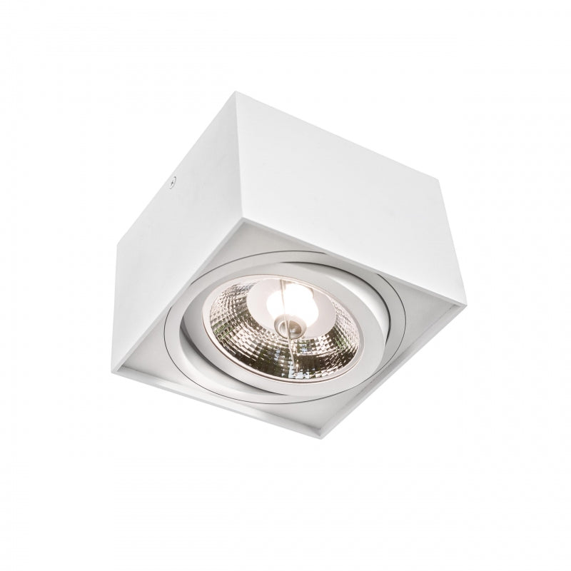 Spectrum CHLOE AR111 GU10 LED surface-mounted ceiling light, IP20 White aluminum housing, 20W max 250V