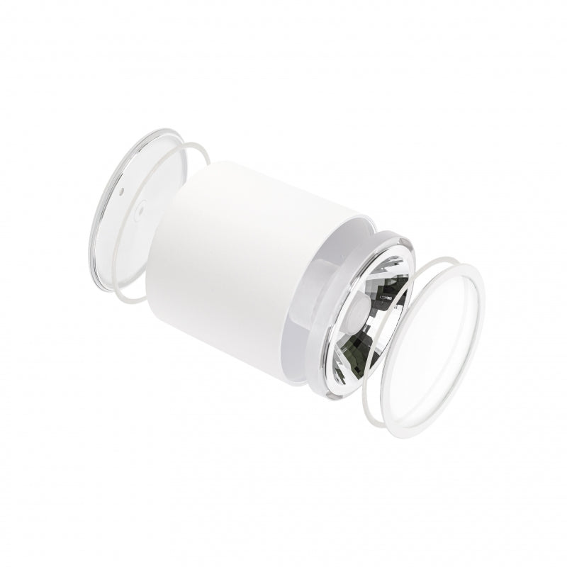 Spectrum CHLOE AR111 GU10 Surface Mounted Ceiling Light IP65 White Aluminum 250V Indoor Outdoor