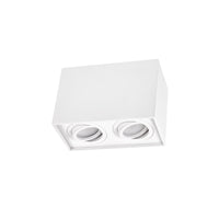 Spectrum CHLOE DUO Rectángulo Blanco Foco de Techo Ajustable 2xGU10 Montaje en Superficie IP20 Interior