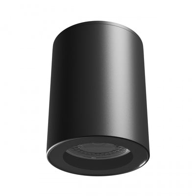 Luminaria de superficie LED Spectrum CHLOE GU10 Redonda Negra IP44 carcasa de aluminio 250V uso interior
