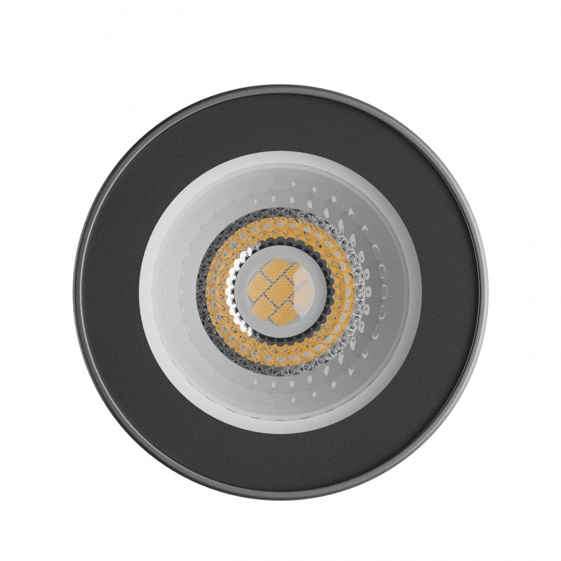Luminaria de superficie LED Spectrum CHLOE GU10 Redonda Negra IP44 carcasa de aluminio 250V uso interior