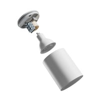 Spectrum CHLOE GU10 Foco LED de Superficie 250V IP44 Aluminio Blanco Redondo 70x90mm