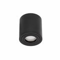 Lámpara de techo empotrada en superficie Spectrum CHLOE GU10, IP65 Carcasa redonda de aluminio negro, 250V, 6W Máx