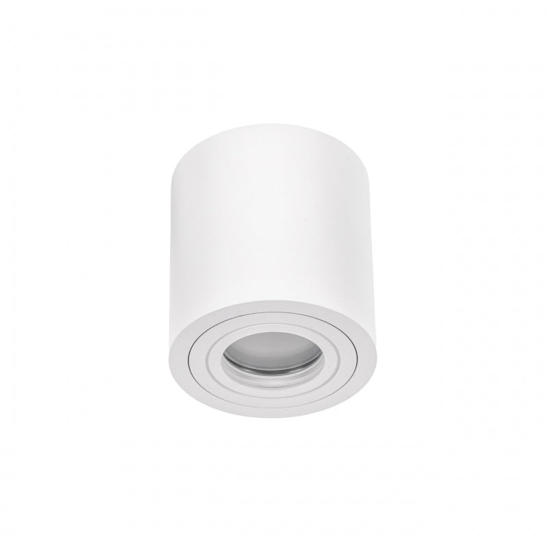 Luminaria de techo empotrada en superficie Spectrum CHLOE GU10, Blanca, IP65, Aluminio Vidrio, 250V, 90x97mm