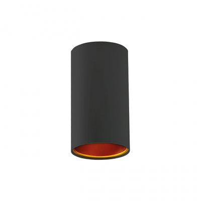 Foco LED de superficie Spectrum CHLOE GU10, 10W máx, IP20, Negro Dorado, 250V, carcasa de aluminio