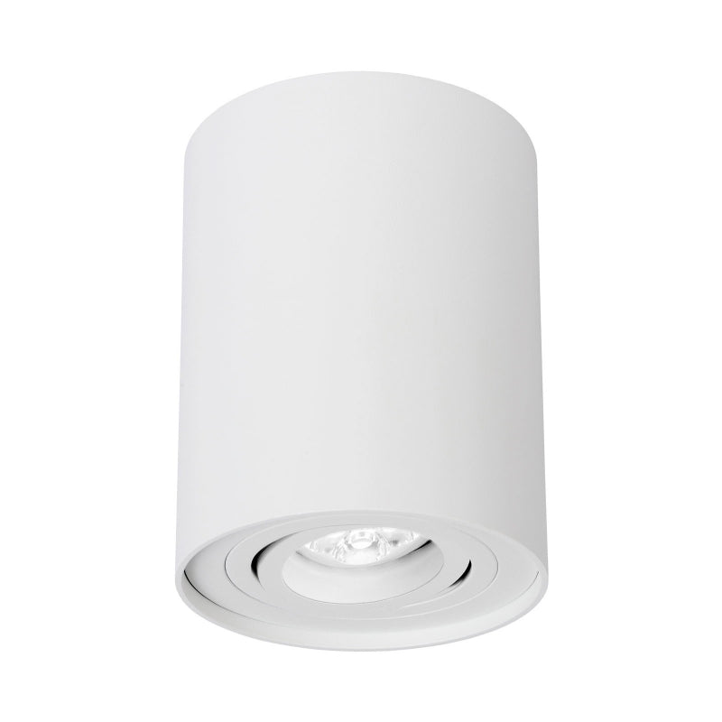 Foco LED de superficie Spectrum CHLOE GU10, IP20, 250V, carcasa redonda ajustable de aluminio blanco