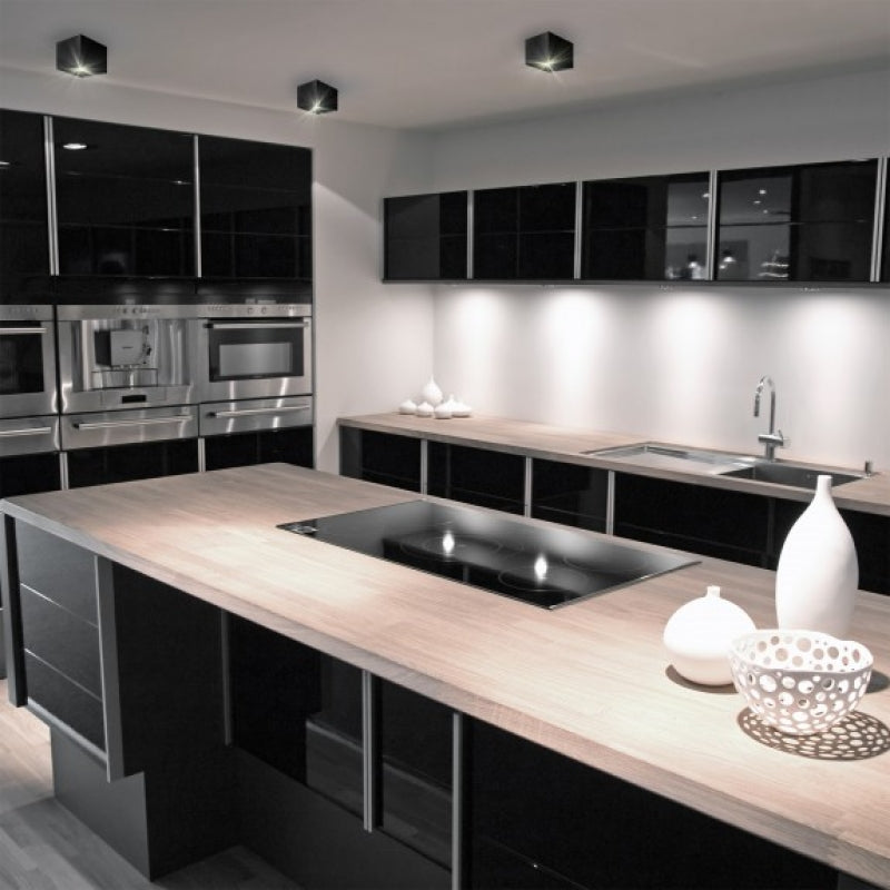 Spectrum CHLOE GU10 Foco LED de Superficie, Orientable Negro Plata, IP20, 250V, 10W Máx