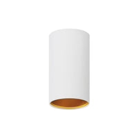 Spectrum CHLOE GU10 surface-mounted LED spot, White Golden tube, IP20, 250V, aluminum body, indoor ceiling light