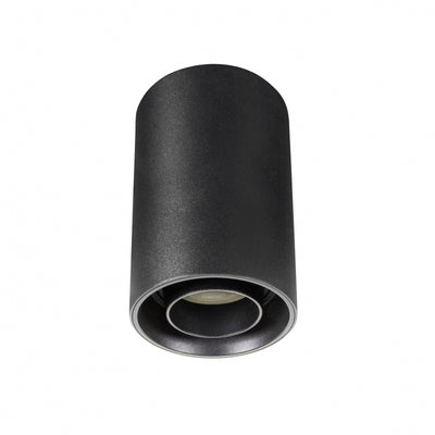 Spectrum CHLOE foco LED GU10 de superficie, IP20, 10W máx, luminaria de techo redonda negra ajustable