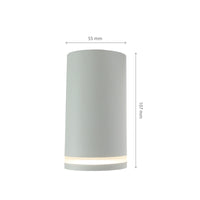 Spectrum CHLOE Mini Ring surface-mounted GU10 ceiling luminaire 230V IP20 White Aluminum Ø55x107mm