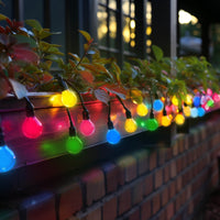 Spectrum GARLAND 5M guirnalda colgante de luces LED, 10xE27 portalámparas, IP44 uso exterior interior, carcasa negra
