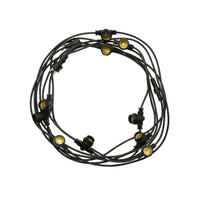 Spectrum GARLAND 5M guirnalda colgante de luces LED, 10xE27 portalámparas, IP44 uso exterior interior, carcasa negra
