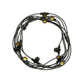 Spectrum GARLAND 5M guirnalda colgante de luces LED, 10xE27 portalámparas, IP44 uso exterior interior, carcasa negra