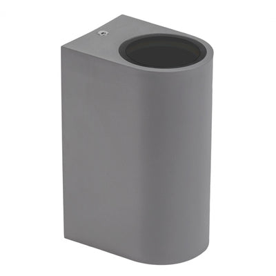 Aplique de pared LED Spectrum GU10 x2, bidireccional, montaje en superficie, 250V, IP54 Gris, 150x73x95mm