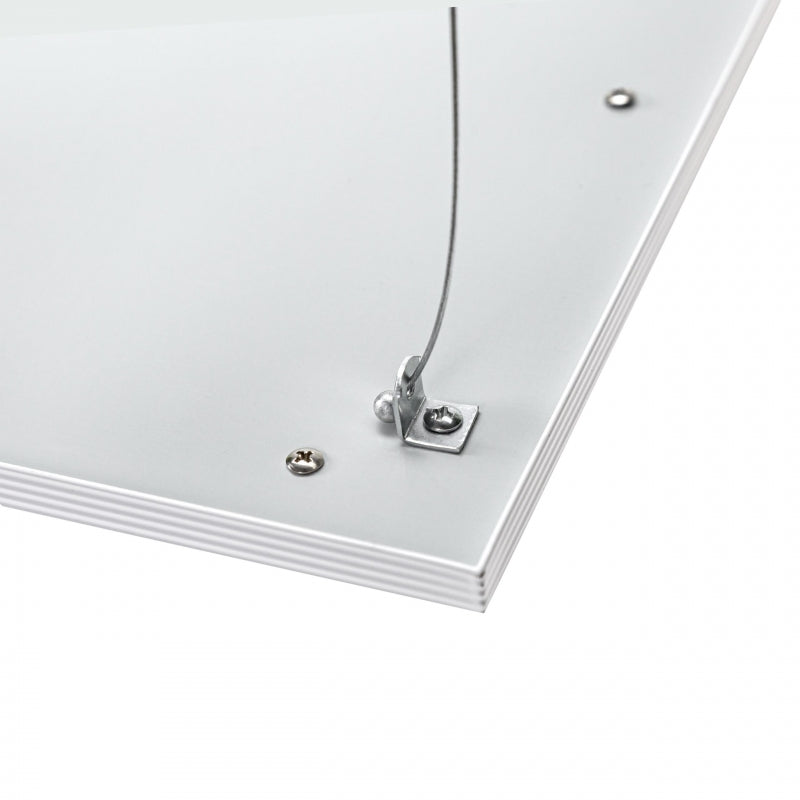 Cuerdas colgantes Spectrum para luminaria suspendida ALGINE 600x600mm o 300x1200mm, acero de 1m, color plata, 4 piezas