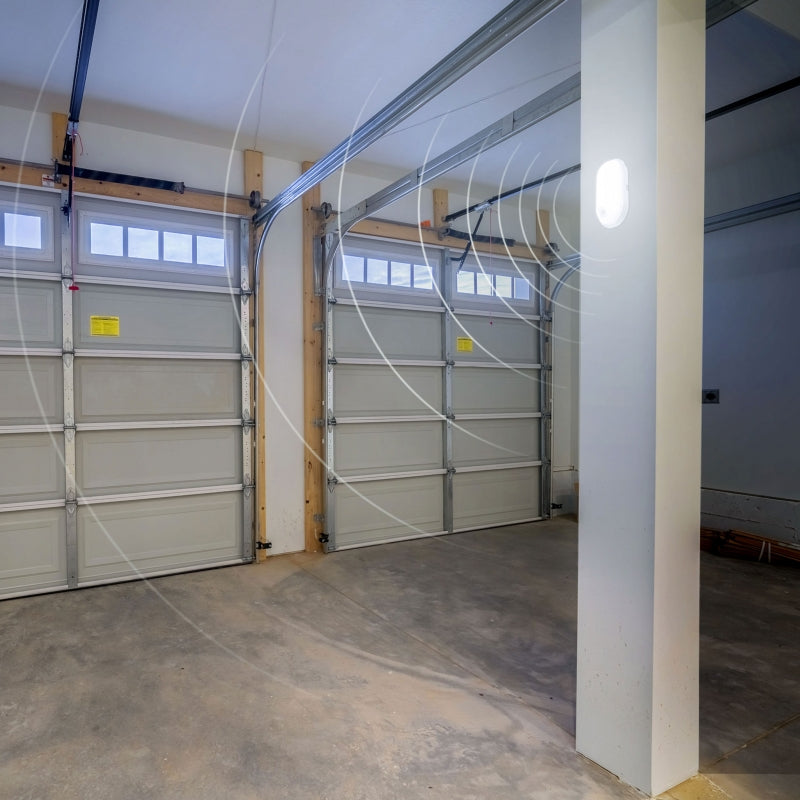 Spectrum LED 20W IP54 230V oval ceiling lamp with PIR sensor 4000K 2300 lumens White housing