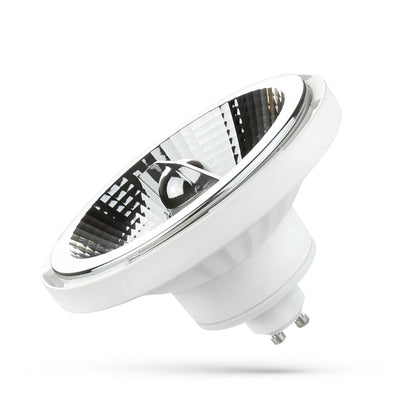 Spectrum LED AR111 GU10 230V 12W 3000K Blanco Cálido 1050 lúmenes 45° Carcasa blanca Garantía de 5 años