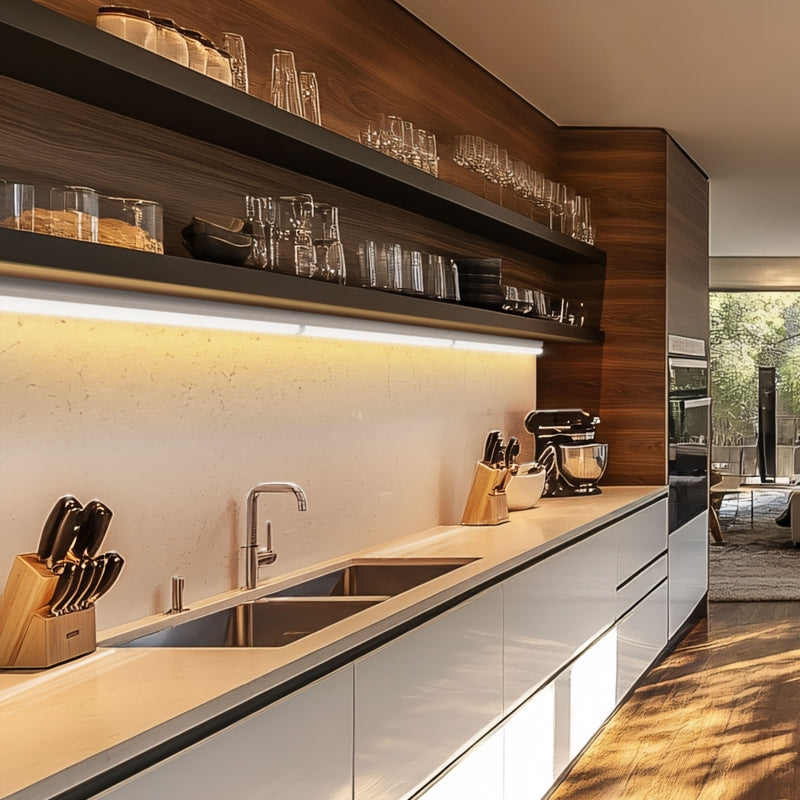 Luz LED para gabinete Spectrum con interruptor 4W 6000K 230V 120° IP20 Montaje superficial Blanco