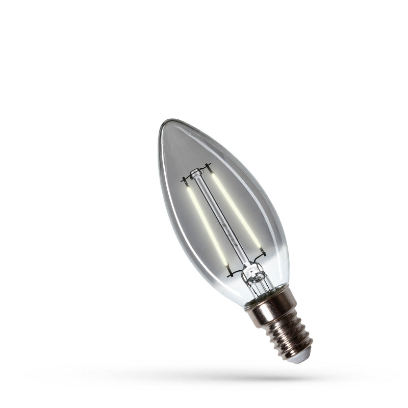 Bombilla Spectrum LED Vela C35 E14 3W 230V 4000K 150 lúmenes ángulo de haz 300° no regulable blanco neutro