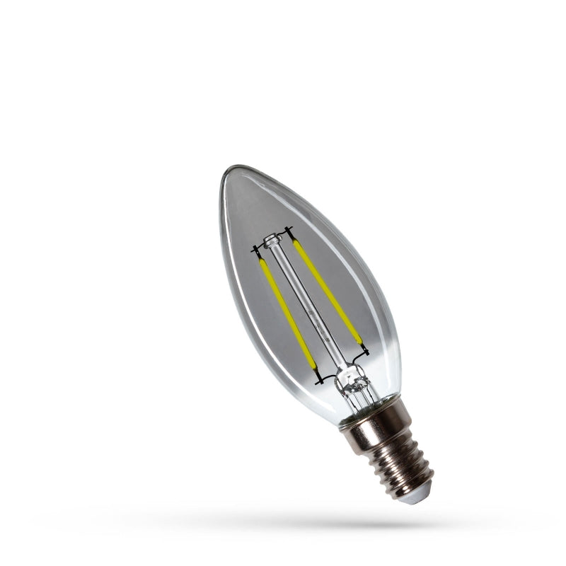 Bombilla Spectrum LED Vela C35 E14 3W 230V 4000K 150 lúmenes ángulo de haz 300° no regulable blanco neutro