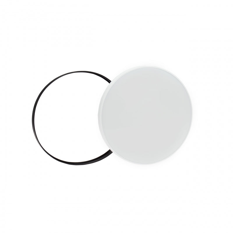Lámpara de techo LED Spectrum 32W 6000K 230V IP54 redonda Blanco Negro 3450 lúmenes haz 115° montaje superficial