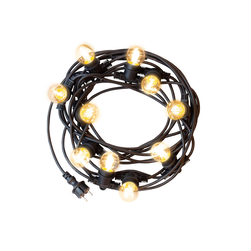 Guirnalda luminosa LED Spectrum de 5m con 10 portalámparas E27, 220-240V, IP20, 3000K, CE RoHS, garantía de 5 años