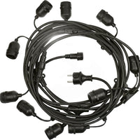 Guirnalda de luces LED Spectrum de 5m con 10 portalámparas E27, iluminación decorativa exterior, bombillas LED opcionales