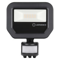 Foco proyector LED Spectrum con sensor Negro 10W 1100 lúmenes 3000K IP65 haz amplio iluminación exterior