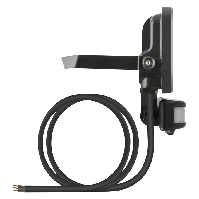 Foco proyector LED Spectrum con sensor Negro 10W 1100 lúmenes 3000K IP65 haz amplio iluminación exterior