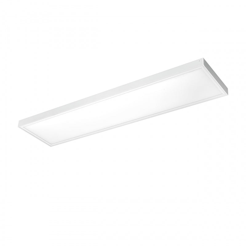 Marco Spectrum LED para luminaria ALGINE de superficie 300x1200mm, construcción de policarbonato y aluminio blanco