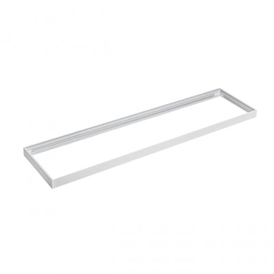 Marco Spectrum LED para luminaria ALGINE de superficie 300x1200mm, construcción de policarbonato y aluminio blanco