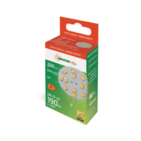 Bombilla Spectrum LED G4 12V 2W 190 lúmenes Blanco Cálido 3000K haz 120° CRI 80 no regulable 30mm