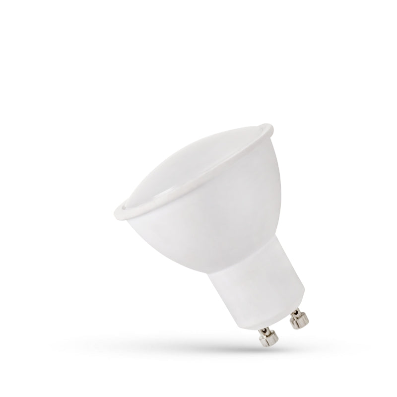 Bombilla Spectrum LED GU10 1.5W 230V 6000K Blanco Frío 120 lúmenes haz 120° no regulable con cubierta opalina