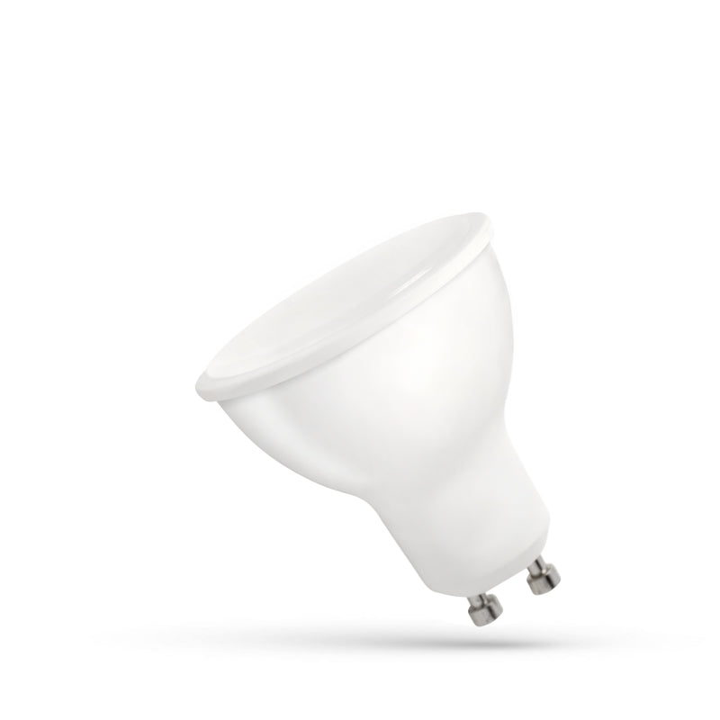Bombilla Spectrum LED GU10 230V 4W 4000K blanco neutro 270 lúmenes haz de 120° no regulable con cubierta opalina
