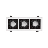 Spectrum LED recessed frame for 3x GU10, White aluminum housing, 3x10W max, 250V, IP20 indoor lighting