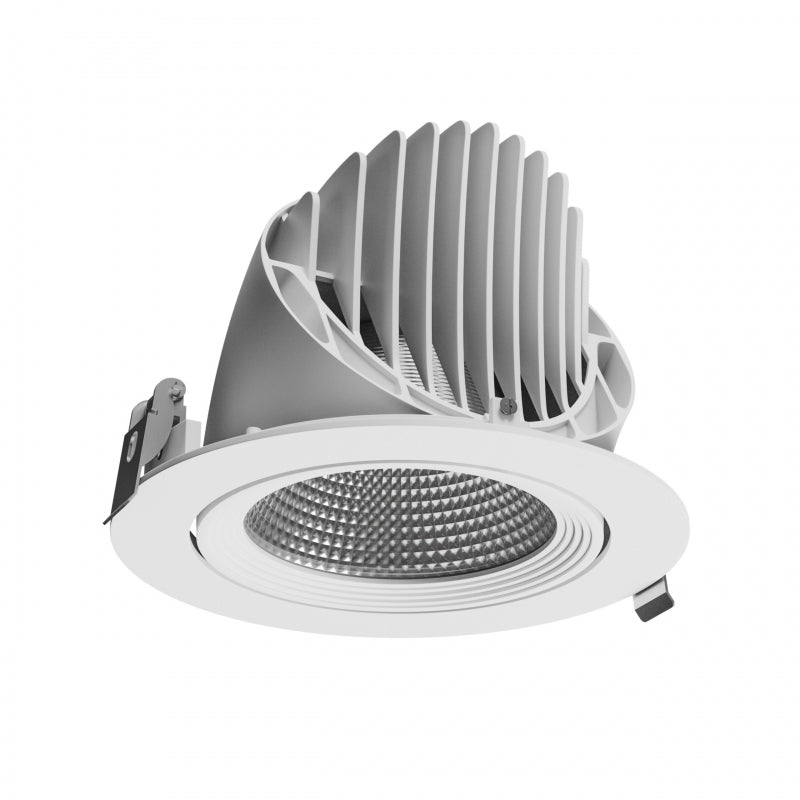 Downlight empotrado Spectrum LED SILENA 2 40W 230V 4000K 5000 lúmenes CRI 80 50° Blanco IP20 aluminio