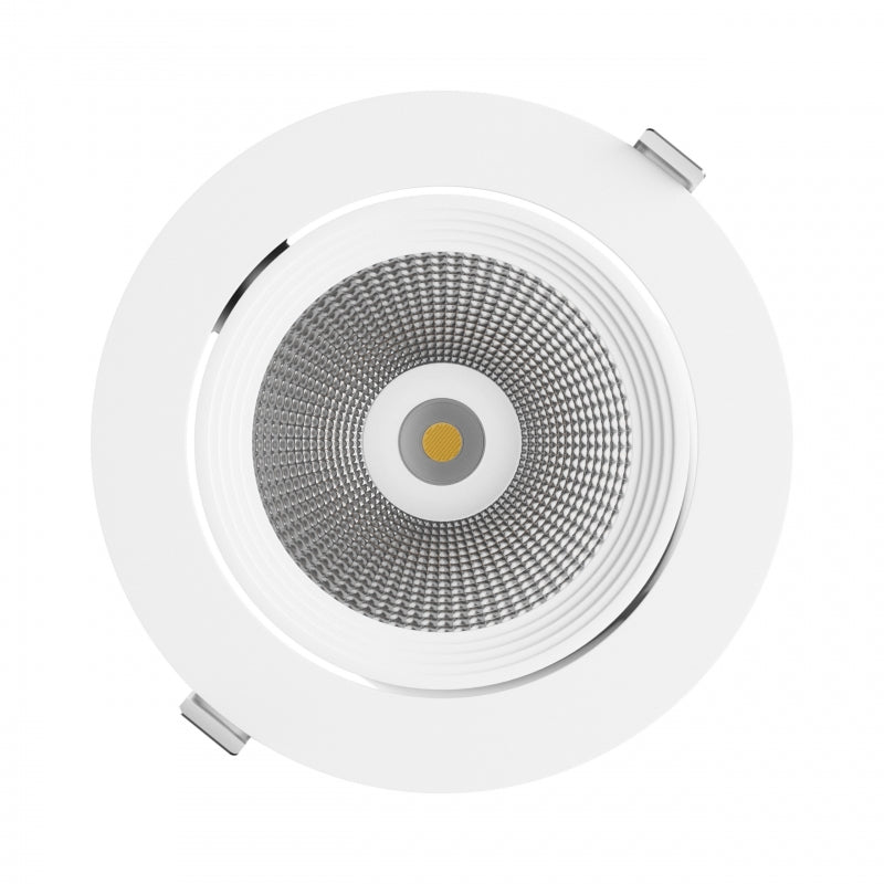 Downlight empotrado Spectrum LED SILENA 2 40W 230V 4000K 5000 lúmenes CRI 80 50° Blanco IP20 aluminio