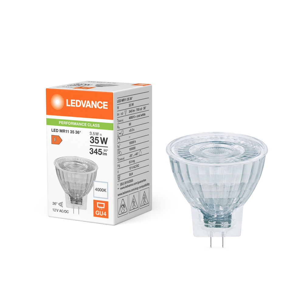 Ledvance Performance LED Spot Reflector GU4 MR11 4.2W 3450 lumens 36D 4000K Cool White replaces 35W
