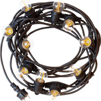 Guirnalda LED Spectrum 10m con 10x casquillos E27, cable festón para exteriores, bombillas LED opcionales