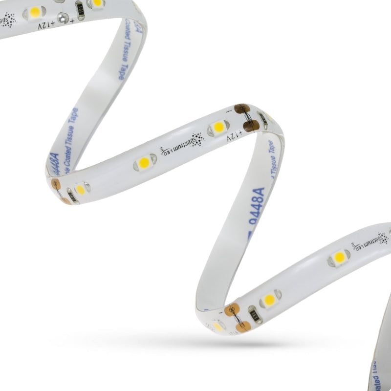 Tira LED Spectrum 22W 12V 3000K blanco cálido, 1900 lúmenes, CRI 90, IP20 interior flexible rollo de 5m