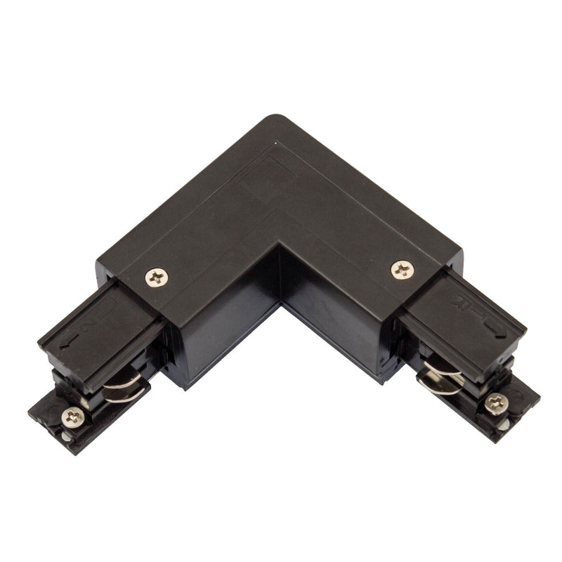 Conector de carril LED Spectrum L izquierdo Negro, carcasa de aluminio, montaje en superficie o suspendido, 230V IP20