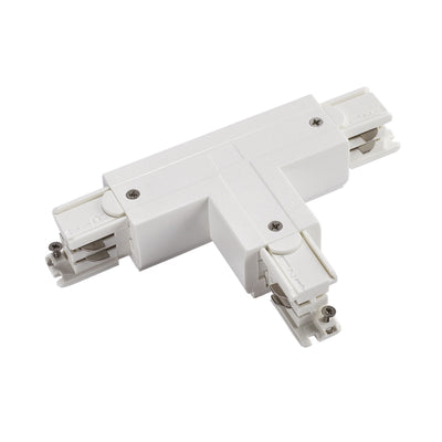 Conector de carril LED Spectrum T2 izquierdo, 230V, IP20, carcasa de aluminio, acabado Blanco, montaje en superficie o suspendido