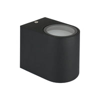 Aplique de pared LED Spectrum semicircular Negro, casquillo GU10, lámpara de pared exterior IP44 230V