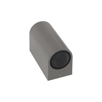 Aplique de pared LED Spectrum exterior arriba y abajo IP54 Gris GU10 2x6W carcasa policarbonato