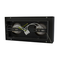 Spectrum MIRORA AR111 GU10 surface spotlight, 2x20W LED, 250V IP20, black adjustable rectangular ceiling mount