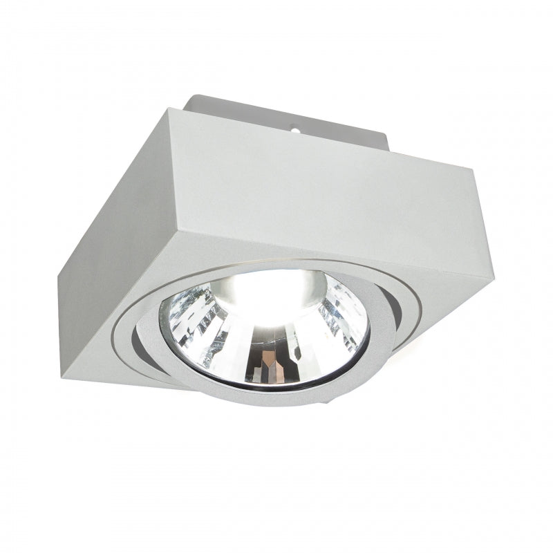 Foco empotrado en superficie Spectrum MIRORA AR111 GU10, 250V, 20W máx, IP20, orientable Carcasa de aluminio blanca