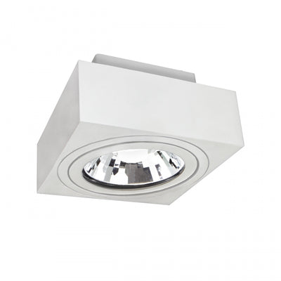 Spectrum MIRORA AR111 surface-mounted GU10 spotlight, 250V, 20W max, IP20, adjustable White aluminum housing