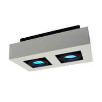 Reflector de techo empotrado Spectrum MIRORA GU10, 2x10W LED, 250V, IP20, ajustable, aluminio Blanco Negro