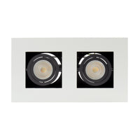 Reflector de techo empotrado Spectrum MIRORA GU10, 2x10W LED, 250V, IP20, ajustable, aluminio Blanco Negro