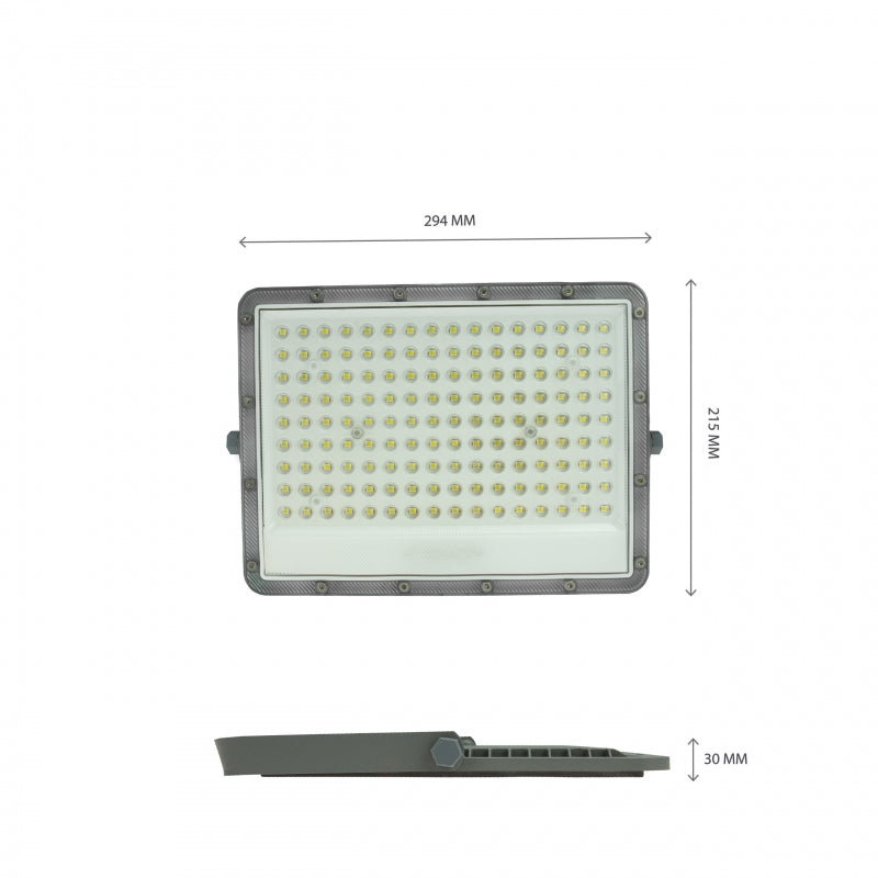Proyector LED Spectrum NOCTIS MAX 100W 6500K 8600 lúmenes 230V IP65 IK08 85° Gris iluminación exterior